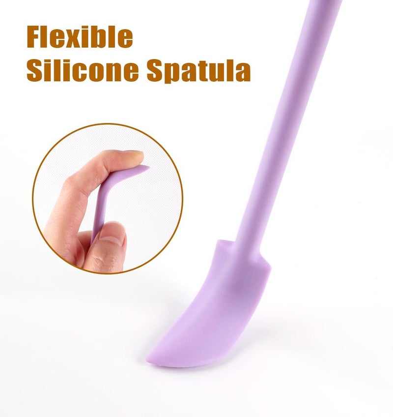 barsone Silicone Spatula Set (3Pcs) - Mini Scraper Tool for Beauty & Food - Reach Every Last Drop, Multi-Size Spatulas for Makeup Jars, Lotion Bottles & Kitchen Containers​ - Image 2